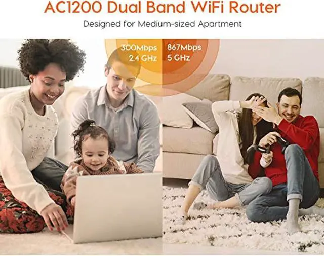 Alt view image 5 of 5 - Tenda AC1200 Smart WiFi Router | Dual Band Wireless Internet Router | AP Mode| IPv6 | Guest WiFi, and Parental Controls | various scenarios | (AC5V3.0), White