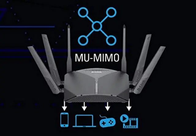 Alt view image 4 of 7 - D-Link WiFi Router AC3000 Mesh Smart Internet Network Works with Alexa  and  Google Assistant, MU-MIMO Tri Band Gigabit Gaming Mesh (DIR-3040-US) (DIR-3040-US)