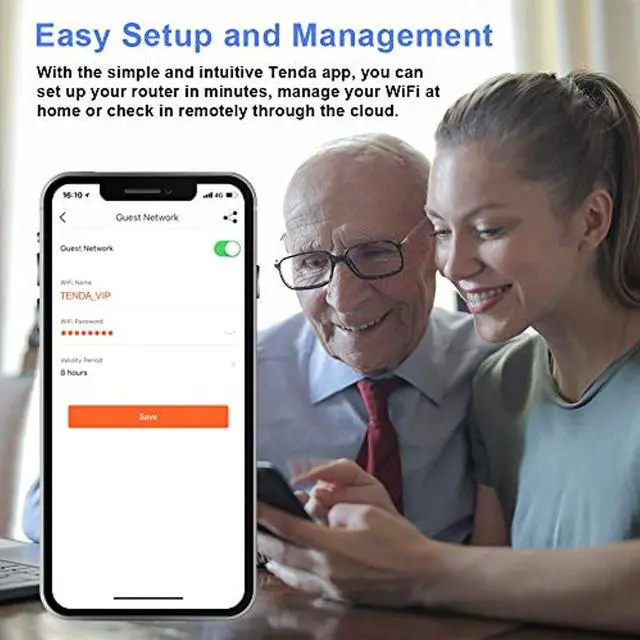 Alt view image 5 of 5 - Tenda AC23 Smart WiFi Router - Dual Band Gigabit Wireless (up to 2033 Mbps) Internet Router for Home, 4X4 MU-MIMO Technology, Up to 1400 sq ft Coverage Parental Control Compatible with Ale (TendaAC23)
