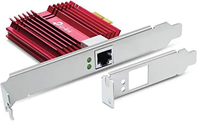Alt view image 5 of 5 - TP-Link 10GB PCIe Network Card (TX401)-PCIe to 10 Gigabit Ethernet Network Adapter,Supports Windows 10/8.1/8/7, Windows Servers 2019/2016/2012 R2, and Linux, Including a CAT6A Ethernet Cable (TX401)
