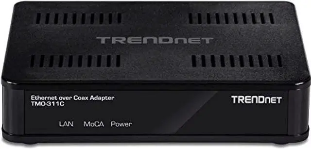 Alt view image 5 of 5 - TRENDnet MoCA 2.0 Ethernet Over Coax Adapter,(2-Pack), TMO-311C2K, Backward Compatible w/MoCA 1.1/1.0, Gigabit LAN Port, Supports Net Throughput up to 1Gbps, Supports up to 16 Nodes on On (TMO-311C2K)