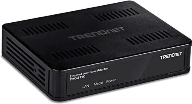 Alt view image 2 of 5 - TRENDnet MoCA 2.0 Ethernet Over Coax Adapter,(2-Pack), TMO-311C2K, Backward Compatible w/MoCA 1.1/1.0, Gigabit LAN Port, Supports Net Throughput up to 1Gbps, Supports up to 16 Nodes on On (TMO-311C2K)