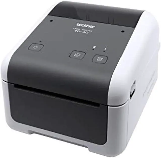 Alt view image 5 of 5 - Brother TD4410D 4-inch Thermal Desktop Barcode and Label Printer, for Labels, Barcodes, Receipts and Tags, 203 dpi, 8 IPS, Standard USB and Serial (TD4410D)