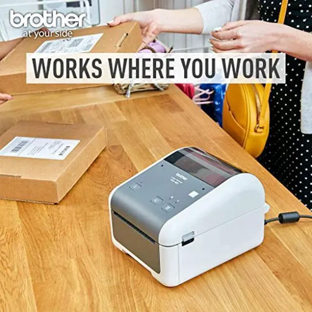 Alt view image 4 of 5 - Brother TD4420DN 4-inch Thermal Desktop Barcode and Label Printer, 203 dpi, 8 IPS, Standard USB and Serial, Ethernet LAN (TD4420DN)