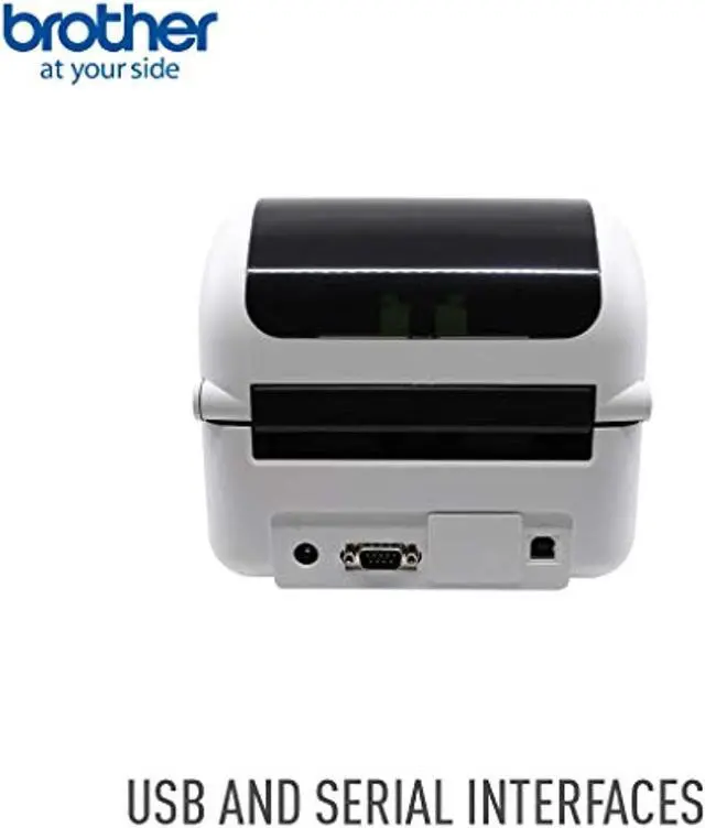 Alt view image 4 of 5 - Brother TD4410D 4-inch Thermal Desktop Barcode and Label Printer, for Labels, Barcodes, Receipts and Tags, 203 dpi, 8 IPS, Standard USB and Serial (TD4410D)