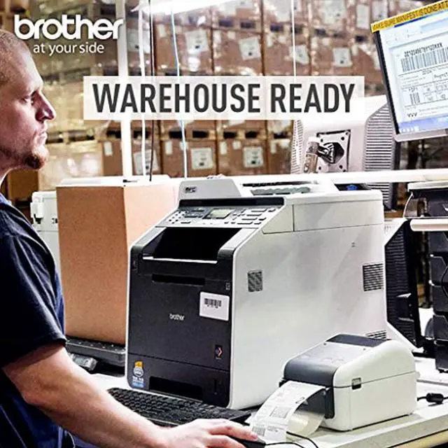 Alt view image 2 of 5 - Brother TD4420DN 4-inch Thermal Desktop Barcode and Label Printer, 203 dpi, 8 IPS, Standard USB and Serial, Ethernet LAN (TD4420DN)