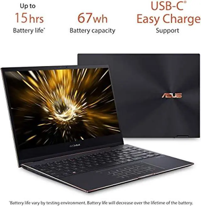 Alt view image 4 of 5 - ASUS ZenBook Flip S Ultra Slim Laptop, 13.3? 4K UHD OLED Touch Display, Intel Evo Platform - Core i7-1165G7 CPU, 16GB RAM, 1TB SSD, Thunderbolt 4, TPM, Windows 10 Pro, Jade Black, UX37 (UX371EA-XH77T)