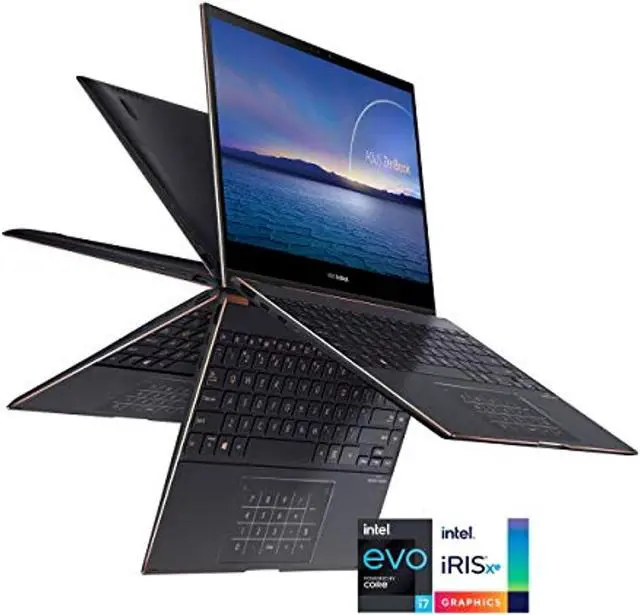 Main image of ASUS ZenBook Flip S Ultra Slim Laptop, 13.3? 4K UHD OLED Touch Display, Intel Evo Platform - Core i7-1165G7 CPU, 16GB RAM, 1TB SSD, Thunderbolt 4, TPM, Windows 10 Pro, Jade Black, UX37 (UX371EA-XH77T)