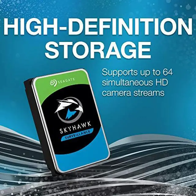 Alt view image 4 of 5 - Seagate SkyHawk 8TB Surveillance Internal Hard Drive HDD - 3.5 Inch SATA 6Gb/s 256MB Cache for DVR NVR Security Camera System with Drive Health Management (ST8000VX0022) (ST8000VXB22)