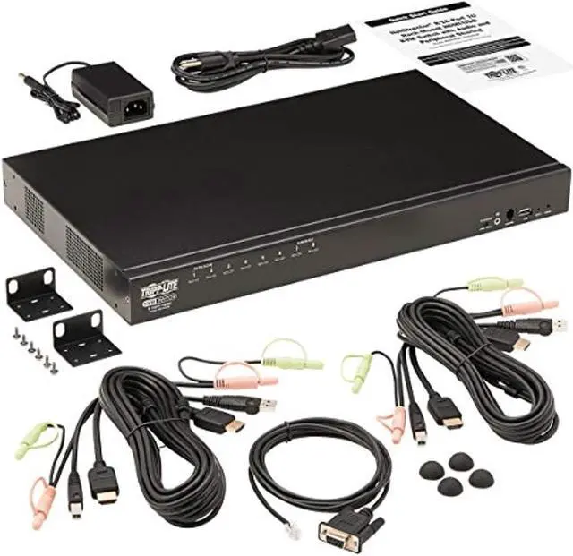 Alt view image 3 of 5 - Tripp Lite KVM Switch, 8 Port HDMI USB with Audio and USB Sharing KVM Switch, 1U Rack Mount (B024-HU08) (B024-HU08)