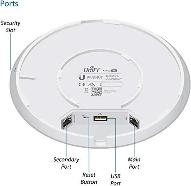 Alt view image 3 of 5 - Ubiquiti Networks Unifi 802.11ac Dual-Radio PRO Access Point (UAP-AC-PRO-US), Single,White (UAP-AC-PRO)