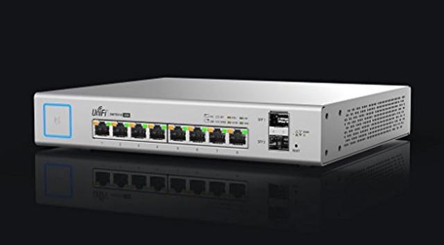 Alt view image 2 of 5 - Ubiquiti Networks US-8-150W Managed Gigabit Ethernet (10/100/1000) Power Over Ethernet (PoE) White Network Switch (US-8-150W)