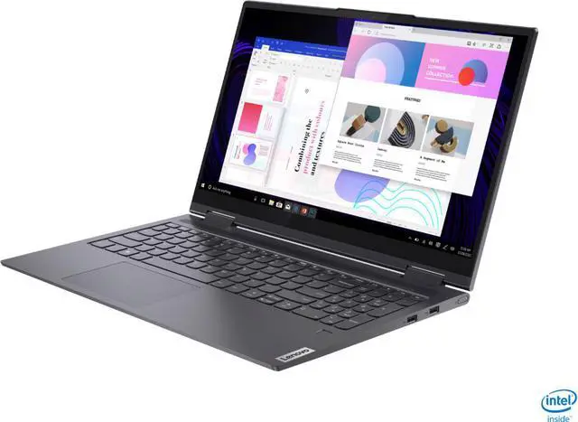 Alt view image 2 of 7 - Lenovo - Yoga 7i 2-in-1 15.6" Touch Screen Laptop - Intel Core i5 - 8GB Memory - 256GB Solid State Drive - Slate Grey (82BJ0001US)