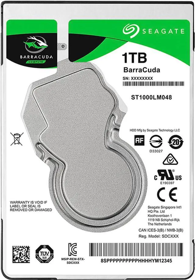 Alt view image 2 of 3 - Seagate 1TB BarraCuda 5400 rpm SATA 2.5" Internal HDD