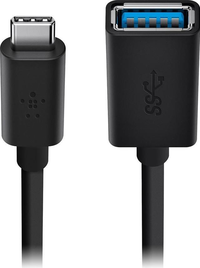 Alt view image 6 of 9 - Belkin F2CU036BTBLK Black 3.0 USB-C to USB-A Adapter (USB Type-C)