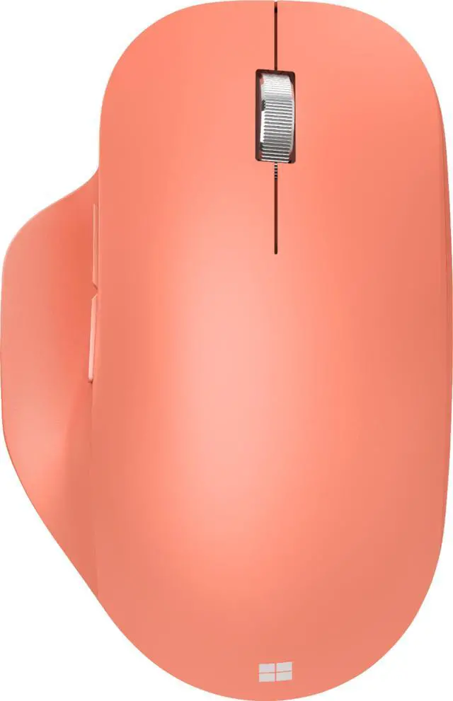 Alt view image 2 of 8 - Microsoft Bluetooth Ergonomic Mouse - Peach - with comfortable Ergonomic design, thumb rest, up to 15months battery life. Works with Bluetooth enabled PCs/Laptops Windows/Mac/Chrome computers