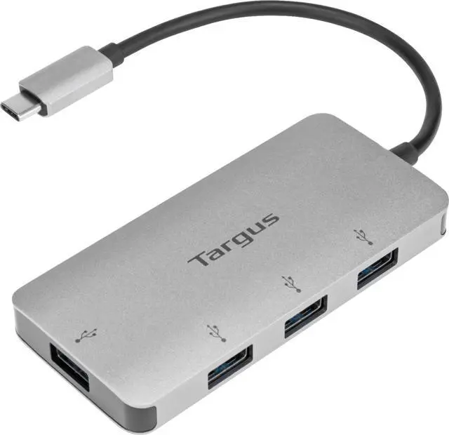 Alt view image 3 of 7 - Targus USB-C to 4-Port USB-A Hub - USB Type C - External - 4 USB Port(s) - 4 USB 3.0 Port(s) - PC, Mac, Chrome - ACH226BT