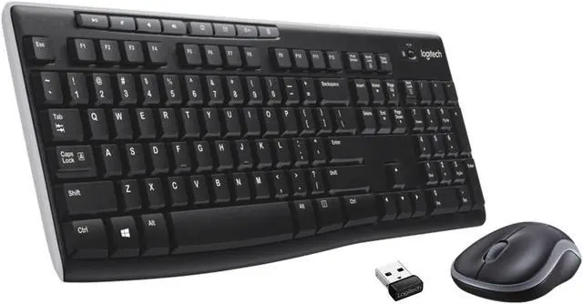 Main image of Logitech - MK270 Full-size Wireless Membrane Keyboard and Mouse Bundle for PC - Black (920-004536)
