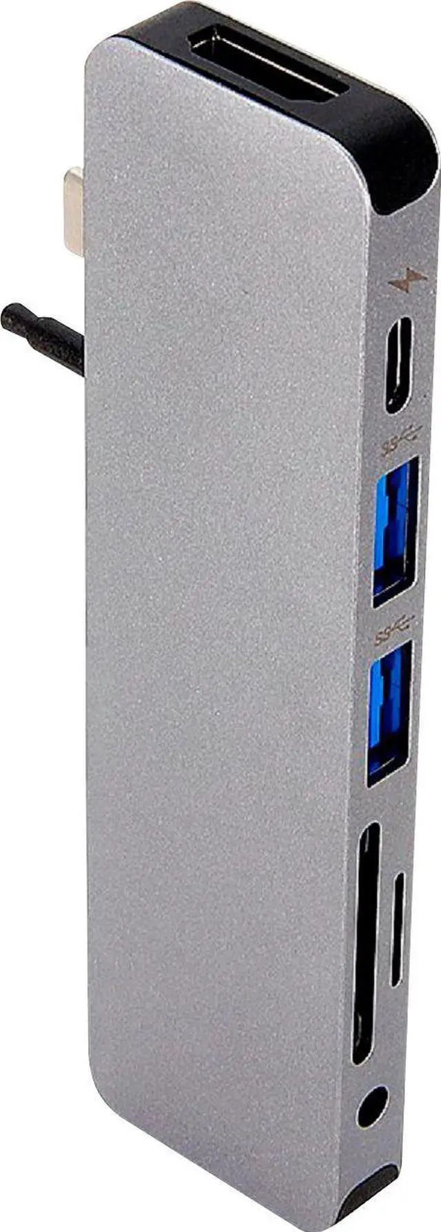 Alt view image 3 of 12 - Sanho Hyperdrive Solo 7-in-1 USB-C Hub for MacBook PC & Devices, Gray #SAGN21DG