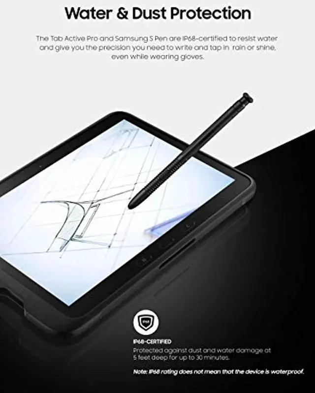 Alt view image 4 of 5 - Samsung Galaxy Tab Active PRO 10.1" | 64GB  and  LTE (UNLOCKED) Water-Resistant Rugged Tablet, Black - SM-T547UZKAXAA (SM-T547UZKAXAA)