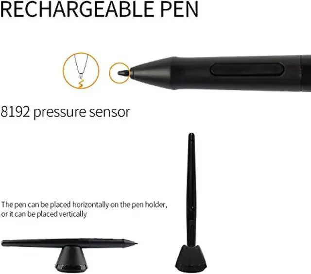 Alt view image 2 of 5 - GAOMON PD1560 15.6 Inches 8192 Levels Pen Display with Arm Stand 1920 x 1080 HD IPS Screen Drawing Tablet with 10 Shortcut Keys (4335212504)