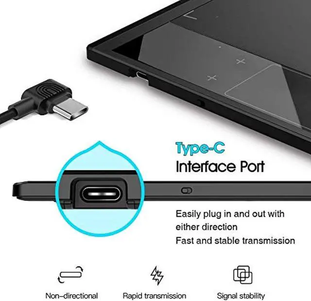 Alt view image 5 of 5 - VEIKK A30 V2 10x6 inch Graphic Drawing Tablet Digital Pen Tablet with 8192 Levels Battery-Free Pen, 4 Touch Keys and a Touch Pad ,Compatible with Windows  and  Mac  and  Android OS (VKA30)