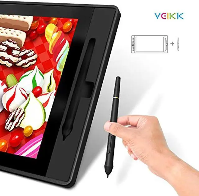 Alt view image 2 of 5 - VEIKK Drawing Monitor Tablet, VK1560 Drawing Tablet with Screen Full HD IPS Pen Display Graphic Monitor with Battery Free Passive (VK1560-001)