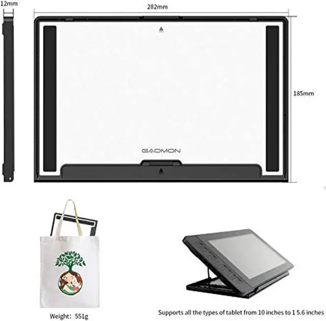 Alt view image 5 of 5 - GAOMON M10K2018 10 x 6.25''Battery-Free Graphic Drawing Tablet  and  GAOMON Tablet Stand GMS 01