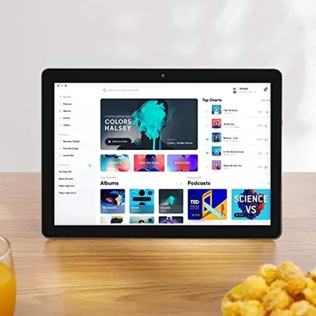 Alt view image 2 of 5 - Dragon Touch K10 Tablet, 10 inch Android Tablet with 16 GB Quad Core Processor, 1280x800 IPS HD Display, Micro HDMI, GPS, FM, 5G WiFi, Black Metal Body