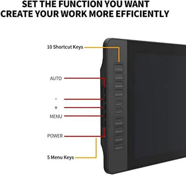 Alt view image 2 of 5 - GAOMON PD1560 Pen Display  and  20 Pen Nibs- 15.6'' 8192 Pen Pressure Graphics Drawing Monitor for Digital Drawing/ 2D 3D Art/Animation/Online Teaching and Meeting