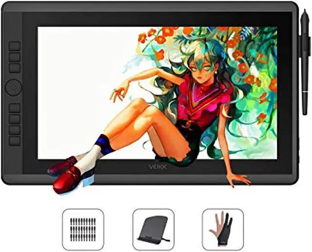 Main image of VEIKK VK1560 Pro 15.6 Inch Pen Display Graphics Monitor IPS HD Screen Drawing Monitor with 7 Shortcut Keys and a Quick Dial (92%NTSC,8192 Level Pressure,2 Battery Free Pen) (VK1560PRO190805)