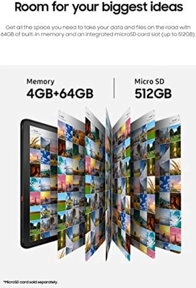 Alt view image 5 of 5 - Samsung Galaxy Tab Active PRO 10.1" | 64GB  and  LTE (UNLOCKED) Water-Resistant Rugged Tablet, Black - SM-T547UZKAXAA (SM-T547UZKAXAA)