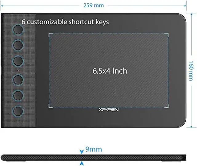 Alt view image 2 of 5 - XP-PEN G640S Android Drawing Tablet Graphic Pen Tablet for OSU! 8192 Levels Pressure Digital Tablet with 6 Shortcut Keys and Battery-Free Stylus (6x3.75 Inch) (StarG640S)