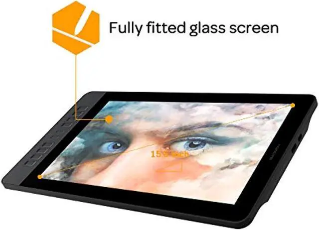 Alt view image 4 of 5 - GAOMON PD1561 Pen Display with Tilt-Support Battery-Free 8192 Level Pen 10 Shortcut Keys HD Screen Drawing Tablet with Monitor Stand - 15.6 Inches