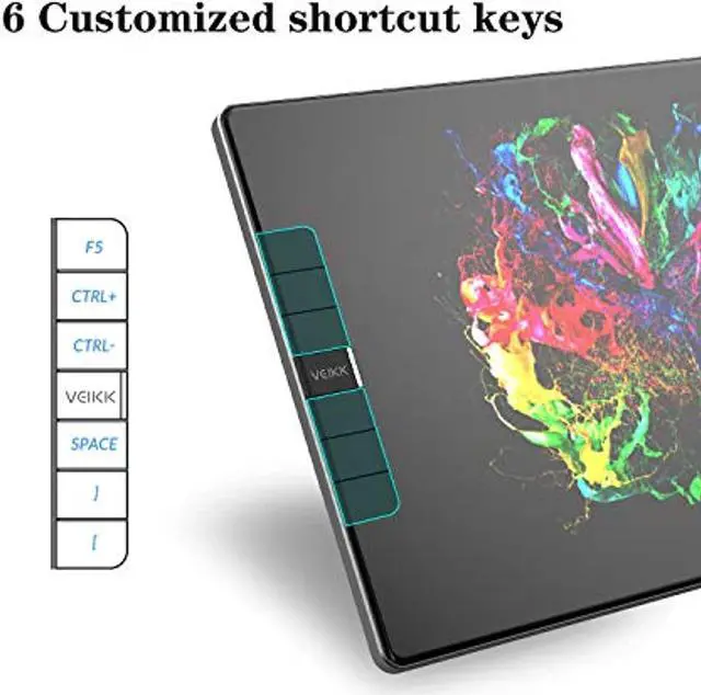 Alt view image 2 of 5 - VEIKK VK1200 Drawing Monitor Full-Laminated Graphics Drawing Tablet Monitor with Tilt Function Battery Free Stylus and 6 Shortcut Keys (8192 Levels Pen Pressure and 72% NTSC)-11.6 Inch IPS (M4-VK1200)