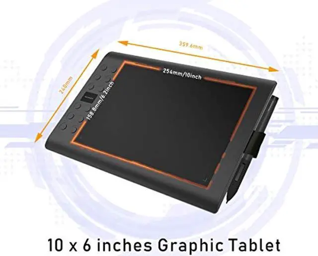 Alt view image 4 of 5 - GAOMON M106K 10 x 6 Inches Painting Digital Graphics Pen Tablet with 12 Express Keys and 16 Softkeys (ca-M106K)