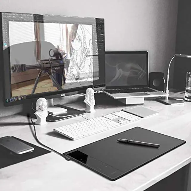 Alt view image 4 of 5 - VEIKK A30 V2 10x6 inch Graphic Drawing Tablet Digital Pen Tablet with 8192 Levels Battery-Free Pen, 4 Touch Keys and a Touch Pad ,Compatible with Windows  and  Mac  and  Android OS (VKA30)