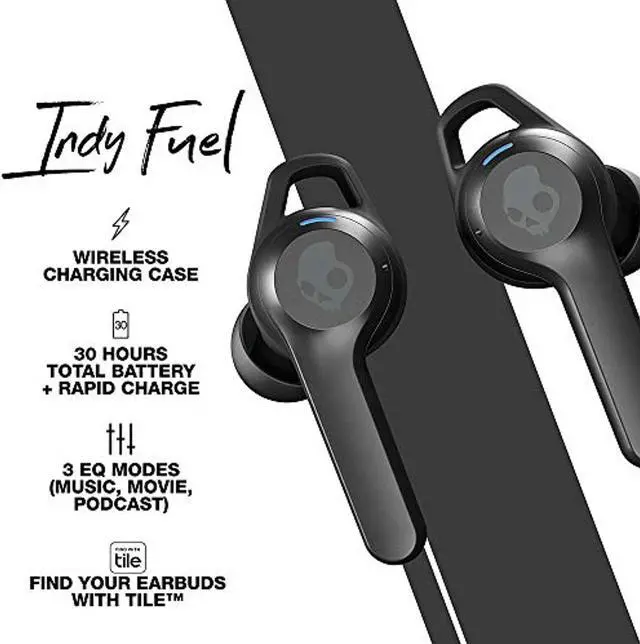 Alt view image 3 of 5 - Skullcandy Indy Fuel True Wireless In-Ear Earbud - True Black (S2IFW-N740)