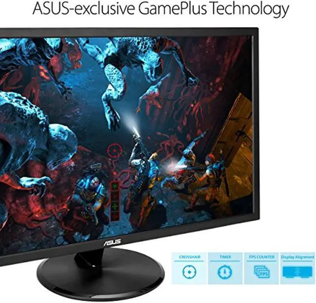 Alt view image 3 of 5 - ASUS VP28UQG 28" Monitor 4K/UHD 3840x2160 1ms DP HDMI Adaptive Sync/FreeSync Eye Care Monitor , Black (VP28UQG)