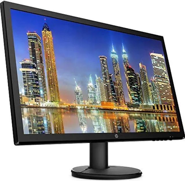 Alt view image 4 of 7 - HP V24 24 inch TN Full HD 1920 x 1080 LED Backlit LCD Monitor 2-Pack Bundle with HDMI and VGA ports, AMD FreeSync, 75Hz Refresh Rate, Low Blue Light and Desk Mount Clamp Dual Monitor Stand (DH112257)