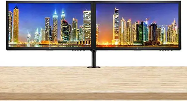 Main image of HP V24 24 inch TN Full HD 1920 x 1080 LED Backlit LCD Monitor 2-Pack Bundle with HDMI and VGA ports, AMD FreeSync, 75Hz Refresh Rate, Low Blue Light and Desk Mount Clamp Dual Monitor Stand (DH112257)