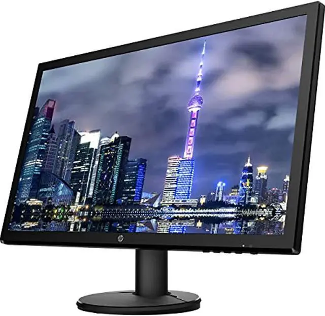 Alt view image 2 of 12 - HP V24 FHD 1920x1080 Monitor 2 Pack Bundle with HDMI, FreeSync, Low Blue Light, and 2 Bluetooth Speakers for Professional Sound, Built-in Microphone and Remote Shutter for Photos (ASIHLAMZ456)