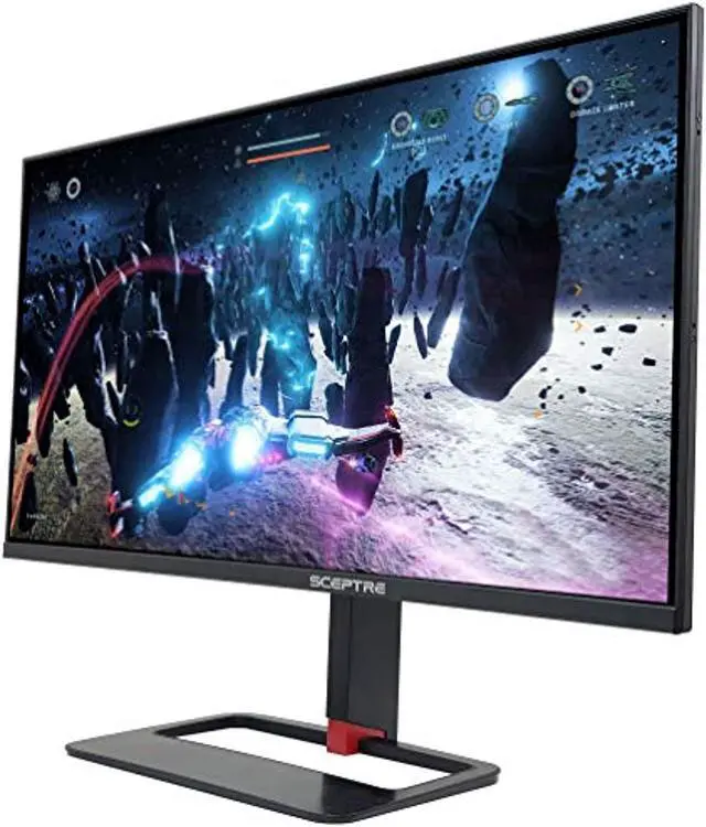 Alt view image 3 of 5 - Sceptre 27 inch QHD IPS LED Monitor 2560x1440 HDR400 HDMI DisplayPort up to 144Hz 1ms Height Adjustable, Build-in Speakers, Gunmetal Black 2021 (E275B-QPN168) (E275B-QPN168)