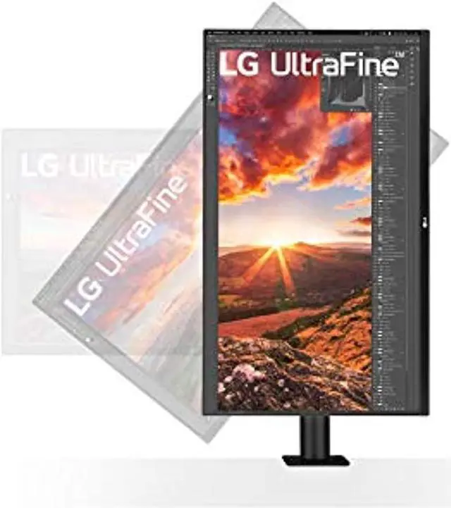 Alt view image 4 of 5 - LG 32BN88U-B 31.5? Ergo IPS UHD 4K Ultrafine Monitor (3840x2160) with Ergonomic Stand  and  C-Clamp, USB Type-C, DCI-P3 95%(Typ.), HDR10 and AMD FreeSync, Black (32BN88U-B)