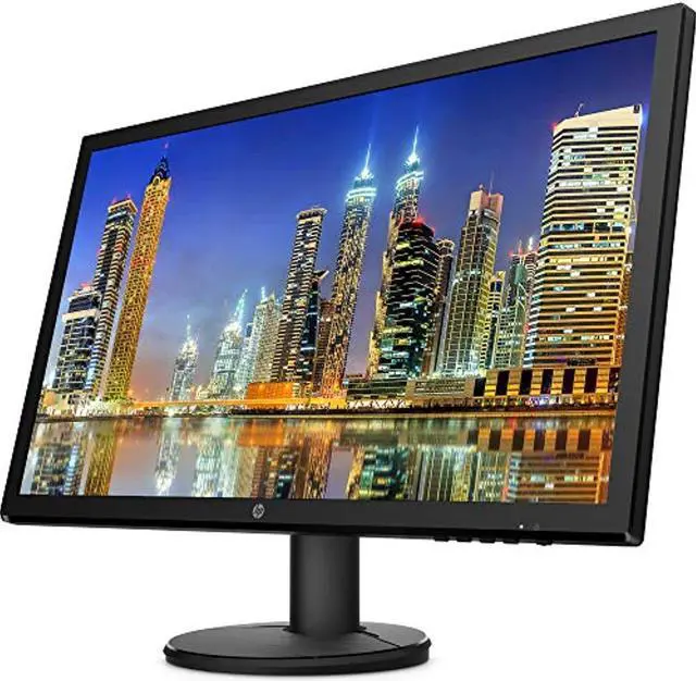 Alt view image 3 of 7 - HP V24 24 inch TN Full HD 1920 x 1080 LED Backlit LCD Monitor 2-Pack Bundle with HDMI and VGA ports, AMD FreeSync, 75Hz Refresh Rate, Low Blue Light and Desk Mount Clamp Dual Monitor Stand (DH112257)