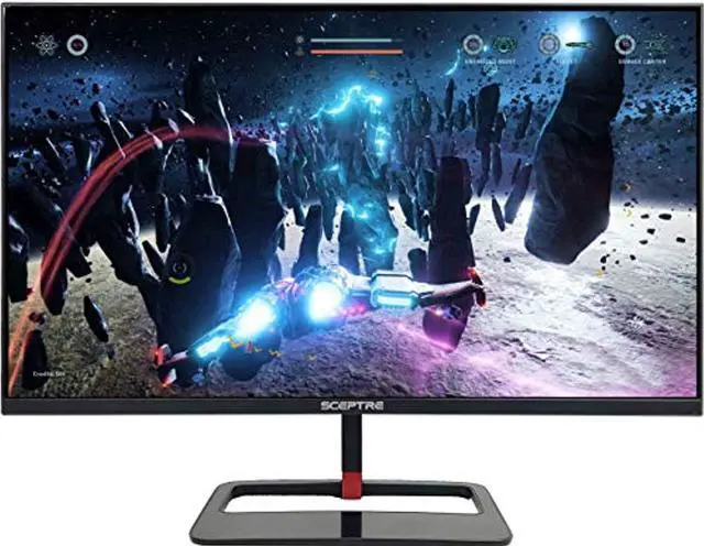 Alt view image 5 of 5 - Sceptre 27 inch QHD IPS LED Monitor 2560x1440 HDR400 HDMI DisplayPort up to 144Hz 1ms Height Adjustable, Build-in Speakers, Gunmetal Black 2021 (E275B-QPN168) (E275B-QPN168)
