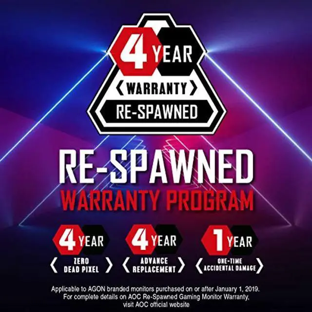 Alt view image 4 of 5 - AOC Limited Edition G2490VXS 24" class Frameless Gaming Monitor with Silver Stand, FHD 1920x1080, 1ms 144Hz, FreeSync Premium, 126% sRGB / 93% DCI-P3, 3Yr Re-Spawned zero dead pixels Black (G2490VXS)