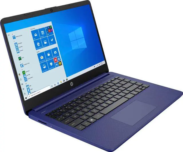 Alt view image 3 of 7 - HP - 14" Laptop - Intel Celeron - 4GB Memory - 64GB eMMC - Indigo Blue (14-DQ0005DX)