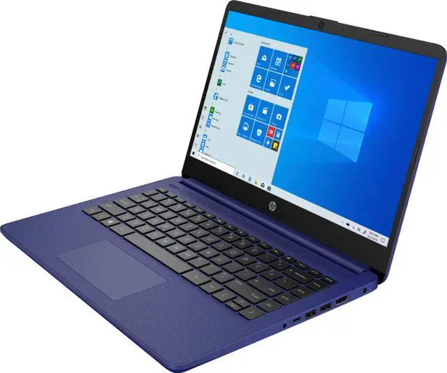 Alt view image 2 of 7 - HP - 14" Laptop - Intel Celeron - 4GB Memory - 64GB eMMC - Indigo Blue (14-DQ0005DX)
