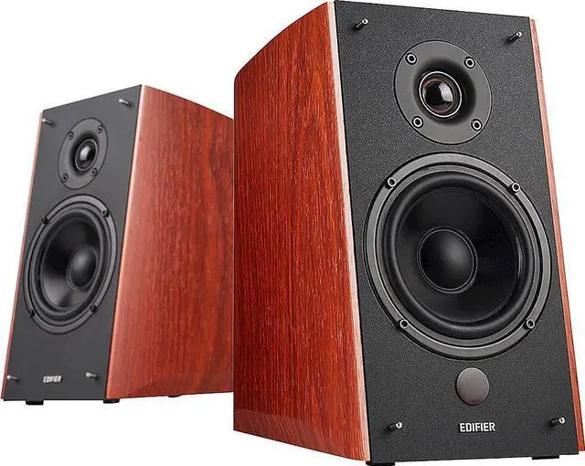 Alt view image 9 of 15 - Edifier R2000DB Powered Bluetooth Bookshelf Speakers - Near-Field Studio Monitors - Optical Input - 120 Watts RMS - Wood
